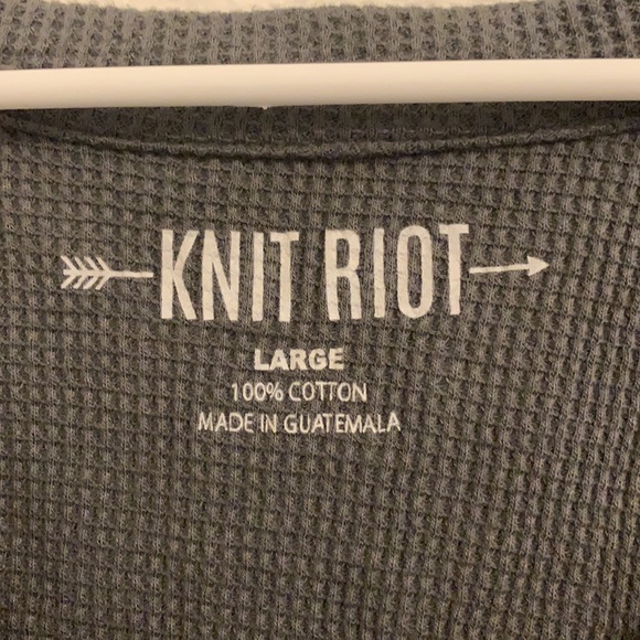 VINTAGE KNIT RIOT PINK FLOYD COTTON WAFFLE KNIT TOP GRAPHIC TEE - Picture 3 of 4